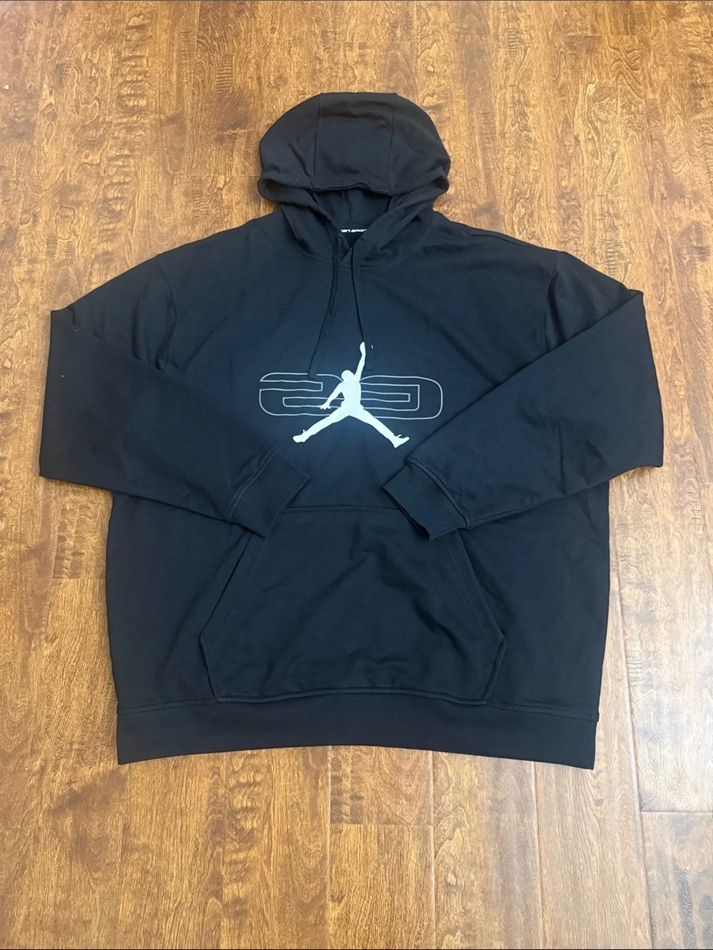 Jordan Black Hoodie with Silver Jumpman Logo